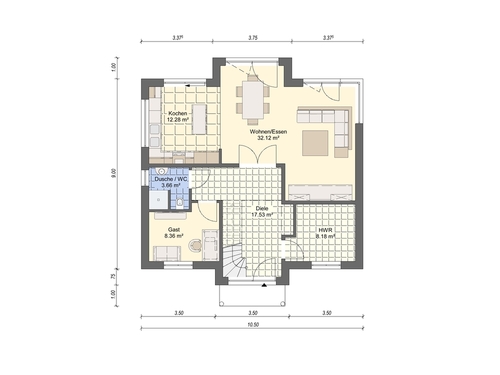 EG-Stadtvilla-151 m² - 5 Zimmer Einfamilienhaus zum Kaufen in Potsdam-Mittelmark