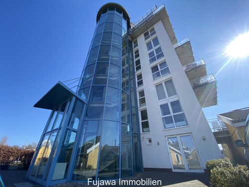 Müritzturm Flaggentörn 6 Rechlin Ansicht Nord-West - 4 Zimmer Maisonettenwohnung zum Kaufen in Rechlin