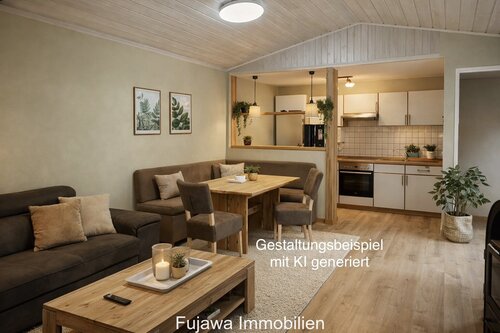 Wohn- und Esszimmer (Gestaltungsbeispiel mit KI generiert) - 