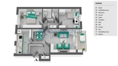 Grundriss - 3- Zimmerwohnung mit 74,00 m&sup2; in Bad Kreuznach zum Kaufen