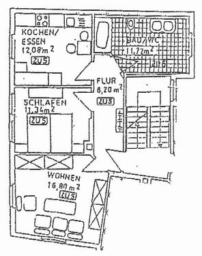 2R-58,15 2OGli - 2 Zimmer Etagenwohnung in Jena