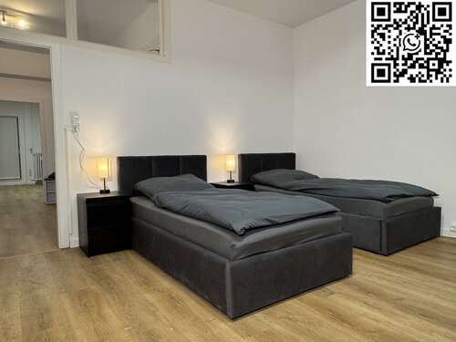 Schlafzimmer 2 - Zentrale 3-Zi-Wohnung Ddorf Hbf: Barrierefrei, bezugsfertig, ideal für TeamsMonteure