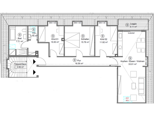 Grundriss_Whg8 - Kapitalanlage mit Potenzial: Exklusive 3,5-Zimmer-Wohnung mit zuverlässigen Mieteinnahmen in Hamm