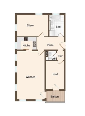 OG rechts - Vermietete 3-Zimmer-Wohnung in bester Lage von FreilassingNeuhofham - inkl. TG Stellplatz