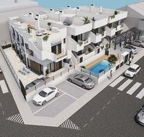 Obergeschoss-Wohnungen mit 3 Schlafzimmern, 2 Bädern, Dachterrasse und Gemeinschaftspool - San Pedro del Pinatar Murcia