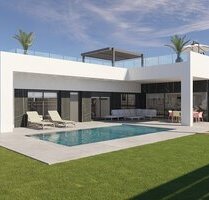 Villen mit 3 Schlafzimmern, 2 Bädern, Dachterrasse, Fußbodenheizung in Bädern und Privatpool in wunderschöner Golfanlage - Algorfa Valencia