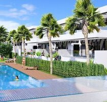 Obergeschoss-Wohnungen mit 2 Schlafzimmern, 2 Bädern, Dachterrasse, Kfz-Stellplatz und Gemeinschaftspool in wunderschöner Golfanlage - Algorfa Valencia