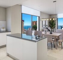 Wohnungen mit 2 Schlafzimmern, 2 Bädern, Klimaanlage, Fußbodenheizung in Bädern, Kfz-Stellplatz und Meerblick nur 1 km vom Strand - Benidorm Valencia