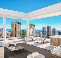 Penthouse-Wohnungen mit 3 Schlafzimmern, 2 Bädern, Gäste-WC, Klimaanlage, Fußbodenheizung, Kfz-Stellplatz und Meerblick nur 1 km vom Strand - Benidorm Valencia