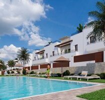 Reihenhäuser mit 3 Schlafzimmern, 3 Bädern, Dachterrasse, Einbauküchen mit Elektrogeräten, Kfz-Stellplatz und Gemeinschaftspool in einer Golfanlage - Entrenaranjos Valencia