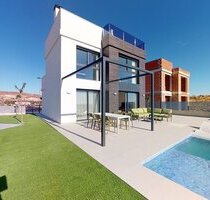 Wunderschöne Villen mit 3 Schlafzimmern, 3 Bädern, Dachterrasse, Meerblick und Privatpool - Muchamiel Valencia