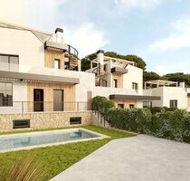 Zweigeschossige Doppelhaushälften mit 3 Schlafzimmern, 2 Bädern, Souterrain, Privatpool und Kfz-Stellplatz in wunderschöner Umgebung - Polop Valencia