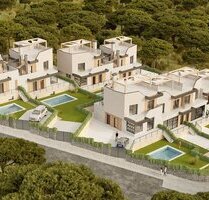 Zweigeschossige Reihenhäuser mit 3 Schlafzimmern, 2 Bädern, Privatpool (nur Eckhäuser) und Kfz-Stellplatz in wunderschöner Umgebung - Polop Valencia