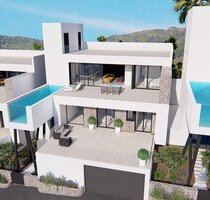 Großzügige und exklusive Villen mit 3 Schlafzimmern, 3 Bädern, Gäste-WC, Infinity-Pool, GarageKeller und Meerblick - Rojales Valencia