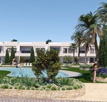 Moderne Erdgeschoss-Wohnungen mit 2 Schlafzimmern, 2 Bädern, Klimaanlage, Alarmanlage und Gemeinschaftspool nur 250 m vom Meer - Torrevieja Valencia