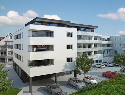 Süd-Westseite - Helle, derzeit vermietete, sehr große 2 Zi. Wohnung im Zentrum von Freilassing - mit Bergblick.