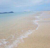Grosszügiger Insel mit beidseitige lange Strand und Sandbar - Palawan