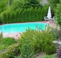 Herrschaftliches Landhaus in romanstichem Ort , Panorama - Slabce