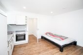 Küche/Schlafen/Wohnen Ansicht 1 - Moderne 1-Zimmer-Wohnung mit Einbauküche in Oberndorf a. N.