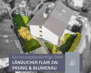 Ländliche Ruhe mitten in München | Modernisierungsbedürftige DHH mit Ausbaupotential