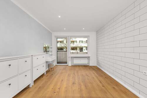 Schlafzimmer mit Design-Tapete - 