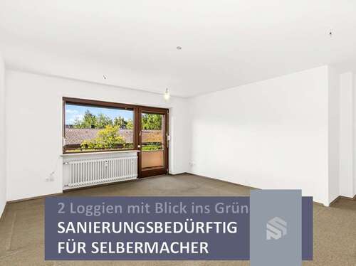 Titelbild - Sanierungsbedürftige 3-Zi-Wohnung mit 2 Loggien 