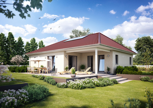 CU960_VISU_Garten_PV - Bauen, einziehen, wohlfühlen! Haus inkl. Grundstück