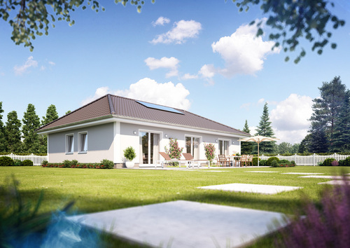 CU760_VISU_Garten_PV - Gemütlichkeit auf kleinem Raum ! Haus inkl. Grundstück