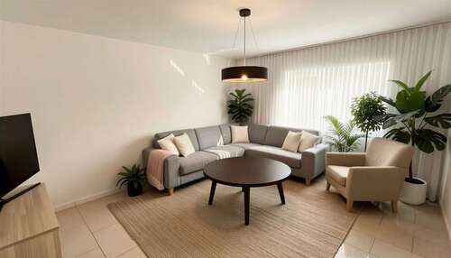 Großer lichtdurchfluteter Wohnbereich - (Visualisierung) - 