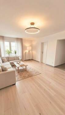 Großzügiges Wohnzimmer - (Visualisierung) - 