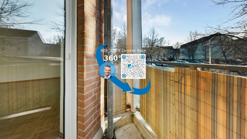 Balkon - 3 Zimmer Etagenwohnung in Schwerin