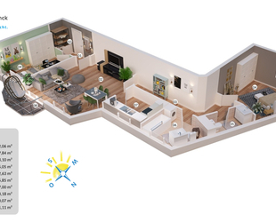 Schelfstadt am Pfaffenteich: 3-Zimmer-Wohnung mit Balkon, Fahrstuhl und Tiefgaragenstellplatz - Schwerin
