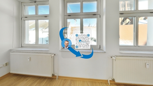 Das Wohnzimmer mit viel Licht - 1-Zimmer-Apartment in Schwerins Altstadt – sofort frei!