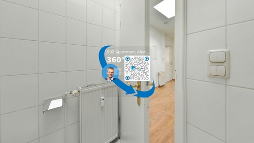 Aus dem Badezimmer zur Diele durch das Schlafzimmer gesehen - 