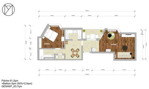 Foto - Wohnung zum Kaufen in Stuttgart 395.000,00 € 63 m²