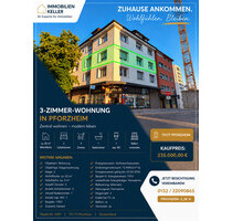 Moderne 3 Zimmer Wohnung in zentraler Lage - Pforzheim Moderne 3 Zimmer Wohnung in zentraler Lage - Pforzheim