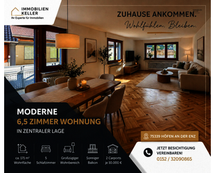 Haus im Haus- 6,5 Zimmer Wohnung in zentraler Lage - Höfen an der Enz