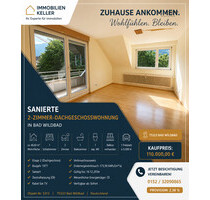 Zentrale 2-Zimmer Dachwohnung mit Balkon - Bad Wildbad