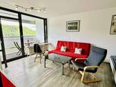 Wohnbereich - Möbliertes Apartment mit Loggia, Küche & modernem Bad - ideal für Rentner, Nähe Saarbrücken-Güdingen