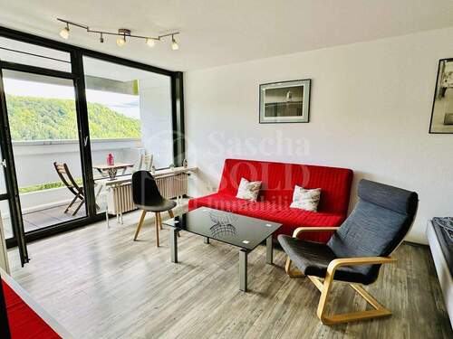 Wohnbereich - Möbliertes Apartment mit Loggia, Küche & modernem Bad - ideal für Rentner, Nähe Saarbrücken-Güdingen