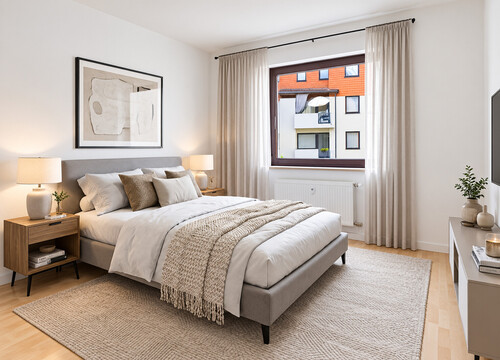 Schlafzimmer virtuell eingerichtet - 