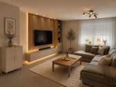 Wohnzimmer KI generiert - 3 Zimmer Erdgeschoßwohnung in Tamm