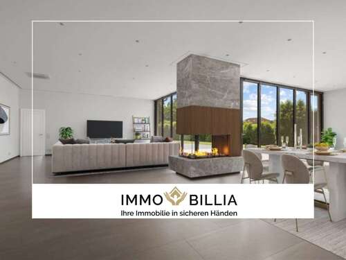 Wohnzimmer - ImmoBillia: 'Hochwertige 4-Zimmer Wohnung wo moderne Eleganz auf höchsten Wohnkomfort trifft!'