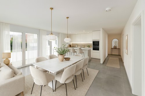 Wohn-Essen-Küche - 4 Zimmer Etagenwohnung zum Kaufen in Remseck am Neckar