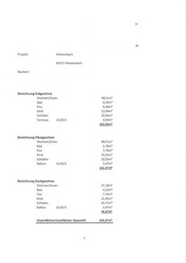 Flächenberechnung Mehrfamilienhaus - 