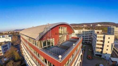 Drohnenaufnahme - ATIK: Penthouse mit Dachterrasse in zentraler Lage mit exzellenter Verkehrsanbindung- provisionsfrei