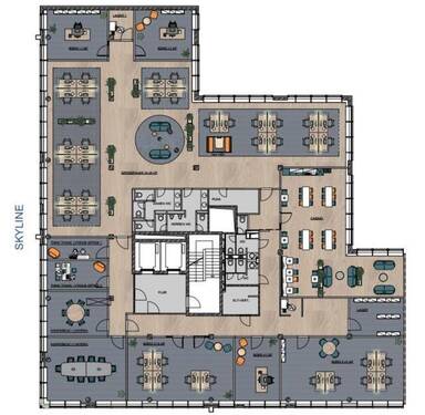 3. OG - 888 m² - Musterplanung - 
