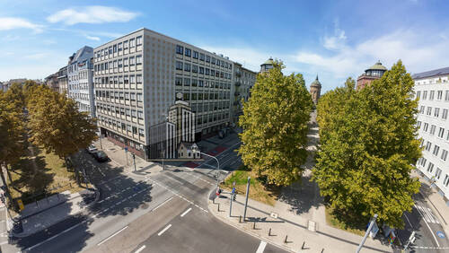 Drohnenaufnahme - ATIK: Zentrale Bürofläche in Mannheims bekanntester Büromeile direkt am Wasserturm - provisionsfrei