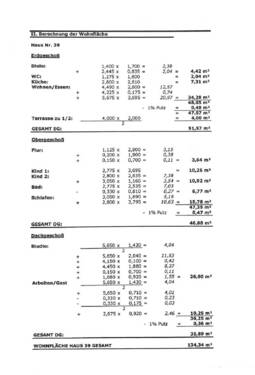Wohn- und Nutzflächenberechnung - 
