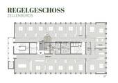 Grundriss Regelgeschoss Zellenbüros - 